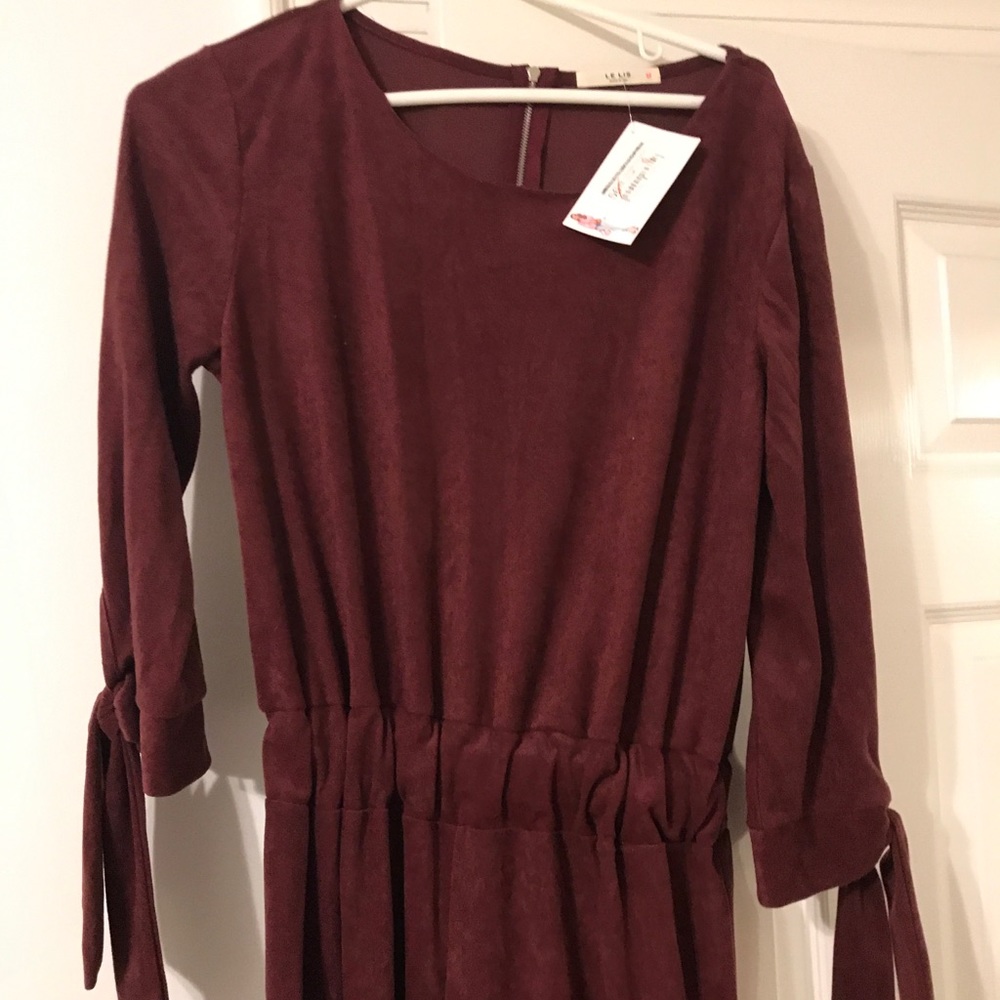 Burgundy jumpsuit
